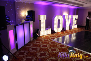 Worsley Marriott Giant LED Love Letters